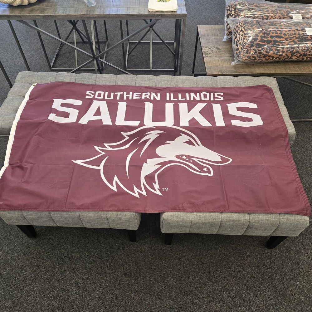 SIU Southern Illinois University Saluki Flag 60 In X 35 In Large